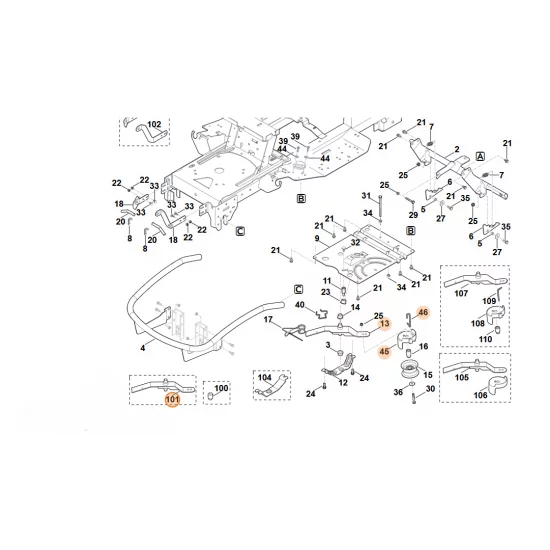 Stihl  ramię napinające kompl. 6170 760 0891